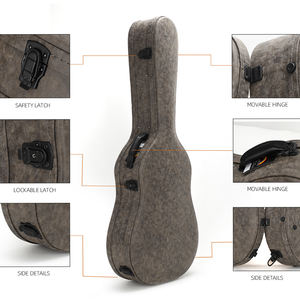 Étui de <span class=keywords><strong>guitare</strong></span> acoustique personnalisé de 39/41 pouces, excellente qualité, style étui <span class=keywords><strong>rigide</strong></span> en cuir et bois, fabriqué sur mesure pour <span class=keywords><strong>guitare</strong></span> électrique - Product Image 3