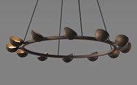 Lustre rond moderne en laiton massif de style américain avec LED, angle de faisceau de 360°, lumière blanc chaud dimmable, CRI élevé 80, garantie de 3 ans