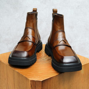 Nouvelles Bottes Classiques de Designer pour Hommes en Cuir Véritable Automne-Hiver 2025 – Confortables, Imperméables et Antidérapantes pour le Travail - Product Image 1