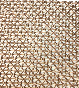 Maille décorative tissée en fil d'acier inoxydable fin plaqué or multicolore, tissu métallique architectural flexible et antirouille - Product Image 4