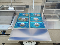 Chariot de vente ambulante de hot-dogs entièrement équipé avec design personnalisé, en acier inoxydable, prix d'usine