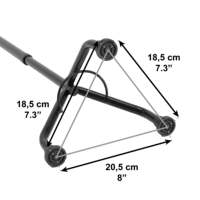 Bastón Cuádruple, Bastón de 3 Patas para Personas Mayores y Adultos, Altura Ajustable, Tubos de Aluminio y Acero Negros PEPE P10047