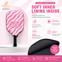 Housse de protection personnalisée en néoprène pour raquette de pickleball avec fermeture éclair pour raquettes standard – Fournisseur d'usine en gros