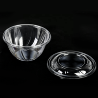 Herbruikbare ronde plastic voedselverpakkingen van PET, 16 oz, voor fruitsalade, inclusief deksel