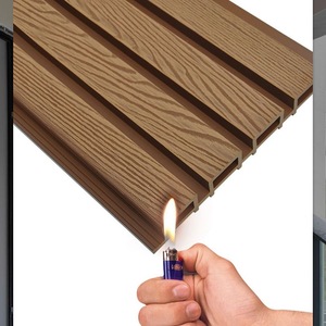 Planches décoratives anti-pourriture recyclables pour clôture de jardin, mur extérieur, terrasse et cloisonnement de jardin, panneau mural extérieur WPC - Product Image 2