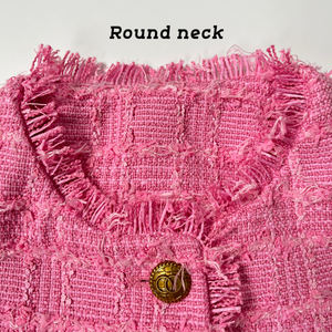 Nouveau design de costume en laine mélangée pour femmes <span class=keywords><strong>Trench</strong></span>-coat en tweed à manches longues pour femmes - Product Image 6