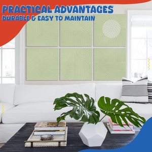 Panel Acústico Decorativo de Fibra de Poliéster Verde, Paneles de Pared Absorbentes de Sonido, Panel Acústico Autoadhesivo de <span class=keywords><strong>Fieltro</strong></span> PET <span class=keywords><strong>con</strong></span> Tira - Product Image 4