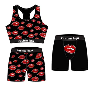 2022 Wholesale Custom Logo Male Ropa Interior Polyester High Waist Women Sport Bra Short Underwear Men's Briefs & Boxers
