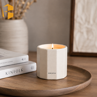 Coffret Cadeau FUBEI LIVING : Bougie Parfumée en Céramique Décaagonale Mate et Diffuseur à Bâtonnets – Logo Personnalisé, Aromathérapie, Parfum d'Ambiance pour la Maison