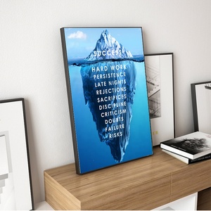 Motivazionale Il Successo Iceberg Stampato Poster <span class=keywords><strong>Natura</strong></span> Foto di Paesaggio della Tela di canapa di Arte Della Parete Citazione Nordic Stampa Sticker Da Parete Palestra Decor - Product Image 3
