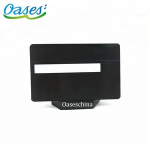 Carta di credito in metallo bianco da 0.8mm con Slot per Chip Emv biglietti da visita a banda magnetica