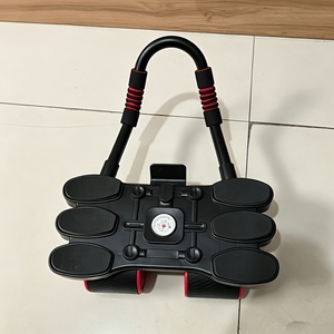 Rouleau abdominal à rebond automatique avec genouillère antidérapante, équipement d'entraînement des muscles abdominaux pour la remise en forme à domicile, noir - Product Image 5