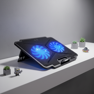 แผ่นทำความเย็นแล็ปท็อปสำหรับเล่นเกม oem/odm พร้อมพัดลมเงียบ2<span class=keywords><strong>ต</strong></span>ัวแผ่นระบายความร้อนด้วย USB สำหรับแล็ปท็อปขนาด15.6นิ้ว - Product Image 1