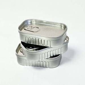 Lata Rectangular Pequeña Personalizada <span class=keywords><strong>con</strong></span> Anillo de Apertura Fácil, Estilo Sardina, Reutilizable para Alimentos, Té, Almuerzo, Dulces, <span class=keywords><strong>Chocolate</strong></span> - Product Image 5