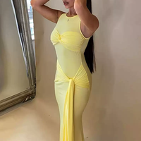 Robe en dentelle sexy tendance printemps-été, vente flash directe usine - Modèle portefeuille à nouer devant, dentelle premium pour soirées et événements