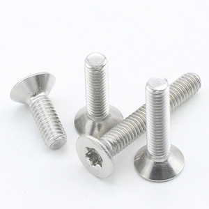 Parafuso de cabeça torx CSK de aço carbono folheado a níquel M2 M2.5 M3 M4 M5 100 pçs/saco métrico seis parafusos de cabeça plana - Product Image 3