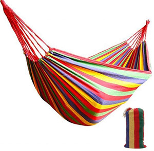 woqi <span class=keywords><strong>amazon</strong></span> hotsell camping al aire libre simple o doble <span class=keywords><strong>hamaca</strong></span> de algodón / nylon <span class=keywords><strong>con</strong></span> <span class=keywords><strong>soporte</strong></span> - Product Image 1