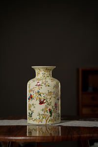 आधुनिक विलासिता nordic रेट्रो सिरेमिक <span class=keywords><strong>vase</strong></span> आइस क्रैक पीले कला डेको शैली के कार्यात्मक टेबलटॉप स्टोरेज जार गृह सजावट सामान - Product Image 5