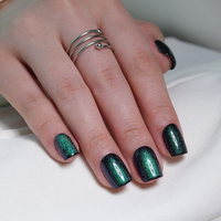 Faux ongles à presser en ABS de haute qualité, sur mesure, forme cercueil, effet œil de chat, pour salon de manucure