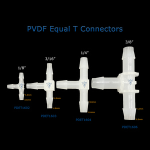 Zdvseal <span class=keywords><strong>Mini</strong></span> 3/16 \ "4.8mm t Hình dạng bằng nhựa ống barb Ống phù hợp mịn 3 chiều TEE Doanh nối thép gai khớp nối Công Đoàn - Product Image 2