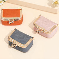 Boîte à bijoux vintage élégante en cuir PU, personnalisée, de haute qualité, portable, avec fermeture à bouton, pour ranger les pièces de monnaie et les écouteurs