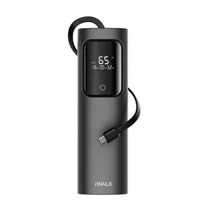 IWALK Tanker Bank daya kapasitas Super besar 20000mAh kabel USB-C isi daya Cepat kabel Laptop 65W pengisian daya cepat dengan layar LED