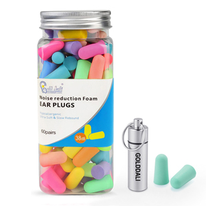 60 pares de tapones para los oídos de espuma mixta para dormir tapones desechables para los oídos protección <span class=keywords><strong>auditiva</strong></span> - Product Image 1