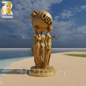 Classic Design Outdoor Decor Figure Life Size Bronze <strong>the</strong> <strong>World</strong> <strong>Is</strong> <strong>Yours</strong> <strong>Statue</strong> Sculpture - Product Image 1