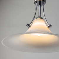 Lustre d'art minimaliste moderne en fer et verre E27 Source de lumière Lampes suspendues artistiques pour salon, salle à manger ou chambre à coucher