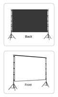 100 120 150 pouces HD Double face plancher extérieur Style 3D 16:9 écran de Projection Portable noir blanc Projection Projection