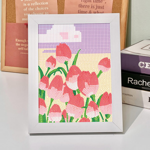 Meilleures ventes : Kits de peinture diamant 5D Tulipe pour adultes débutants – <span class=keywords><strong>Art</strong></span> mural <span class=keywords><strong>floral</strong></span> pour salon, artisanat DIY facile, décoration intérieure, cadeau - Product Image 2