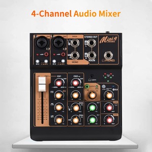 เครื่องผสมสัญญาณเสียงแบบพกพา4ช่องแผงวงจรมิกซ์เสียงขนาดเล็กพร้อม USB BT 48V Phantom Power 3-band EQ <span class=keywords><strong>Loopback</strong></span> button - Product Image 2