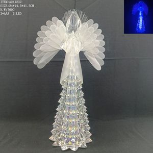 Elegante Figura de Ángel con Luz LED, Ángel de Cristal Transparente, Decoración Navideña - Product Image 5
