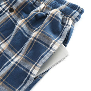 Noël hommes pyjamas ensembles 100% coton flanelle tartan hiver personnalisé pyjama enfants garçons pyjamas - Product Image 5