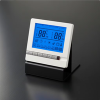 Unité de commande HVAC programmable hebdomadaire 7 jours avec écran LCD grand format à contraste élevé, thermostat ABS et ventilateur, anti-interférence MCU
