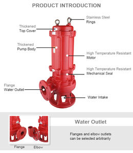 مضخة مياه غاطسة عالية الحرارة مضخة مياه الصرف الصحي الكهربائية مضخة الحمأة الطرد المركزي المحمولة - Product Image 3