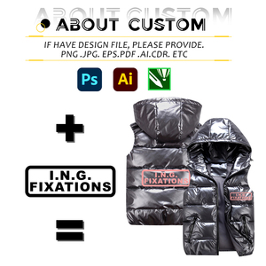 Vente en gros de gilets à capuche pour hommes avec logo personnalisé imperméable et brillant sans manches pour l'hiver <span class=keywords><strong>veste</strong></span> polaire - Product Image 2