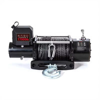 Treuil électrique haute performance étanche 12V/24V pour SUV tout-terrain et pick-up, télécommande, 17000 lbs, treuil de remorquage, sauvetage extérieur, en alliage