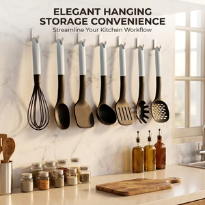 Ensemble d'ustensiles de cuisine en nylon 7 pièces, outils de cuisson antiadhésifs de qualité alimentaire résistants à la chaleur avec trou de suspension pour la maison et les restaurants - Product Image 3