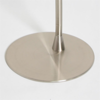 1 plateau incurvé en acier inoxydable et acrylique clair, avec Table transparente, lanterne en Lucite
