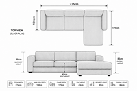 Canapé en L moderne et minimaliste avec design modulaire pour une combinaison facile, offrant une expérience d'assise confortable et douce