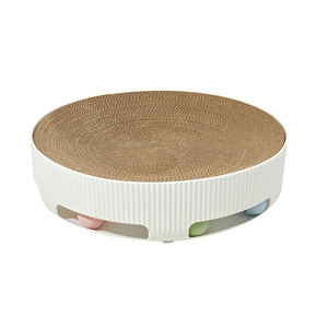 Lezizi Griffoir rond pour chat en carton ondulé durable, sans perte de fibres, pour chats toutes saisons, style minimaliste - Product Image 3