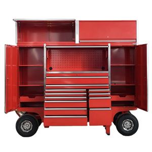 مخصص إصلاح السيارات الثقيلة المعادن المتداول حفرة أداة مربع عربة أداة تخزين ورشة عمل المرآب عربة مع عجلات كبيرة - Product Image 3