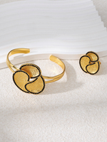 Ensemble de bijoux manchette à pétales irréguliers tendance, zircon multicolore, vente chaude, bracelet ouvert et bague pour femme, idéal pour les fêtes et le quotidien