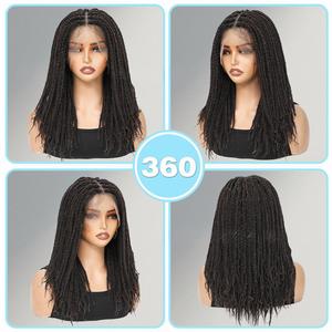 Perruque synthétique sans colle à dentelle complète de 14 pouces, fausses locks, dreadlocks, densité 180%, fibre haute température pour femmes - Product Image 3