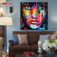 Françoise Nielly, portrait abstrait personnalisé peint à la main sur toile, figure et portrait, reproduction d'art de peinture à l'huile pour décoration murale
