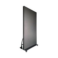 Pantalla LED Publicitaria Móvil con WiFi, Personalizada, de 960*1920mm, P2.5, para Interiores, con Soporte de Pie, 1 Año de Garantía