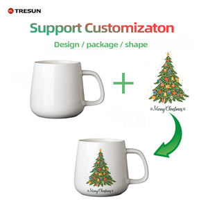 Tasse à café et mug en céramique blanche, personnalisable avec logo, cadeau promotionnel, fabriqué en Chine. - Product Image 3