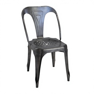 Chaise de salle à manger industrielle moderne en métal empilable, mobilier pour la maison, la salle à manger, les restaurants, les hôtels et l'extérieur - Product Image 1