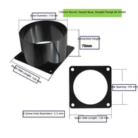 RUIBOYOU Loquet moderne noir en plastique ABS, à montage facile, pour raccordement carré à rond de conduits d'air de systèmes CVC